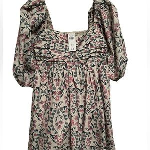 Abercrombie & Fitch Emerson Poplin Puff Sleeve Mini Dress sz. M